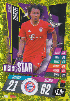 Joshua Zirkzee Bayern Munchen 2020/21 Topps Match Attax CL Rising Stars #RS10